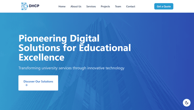 DHCP DZ – Landing Page